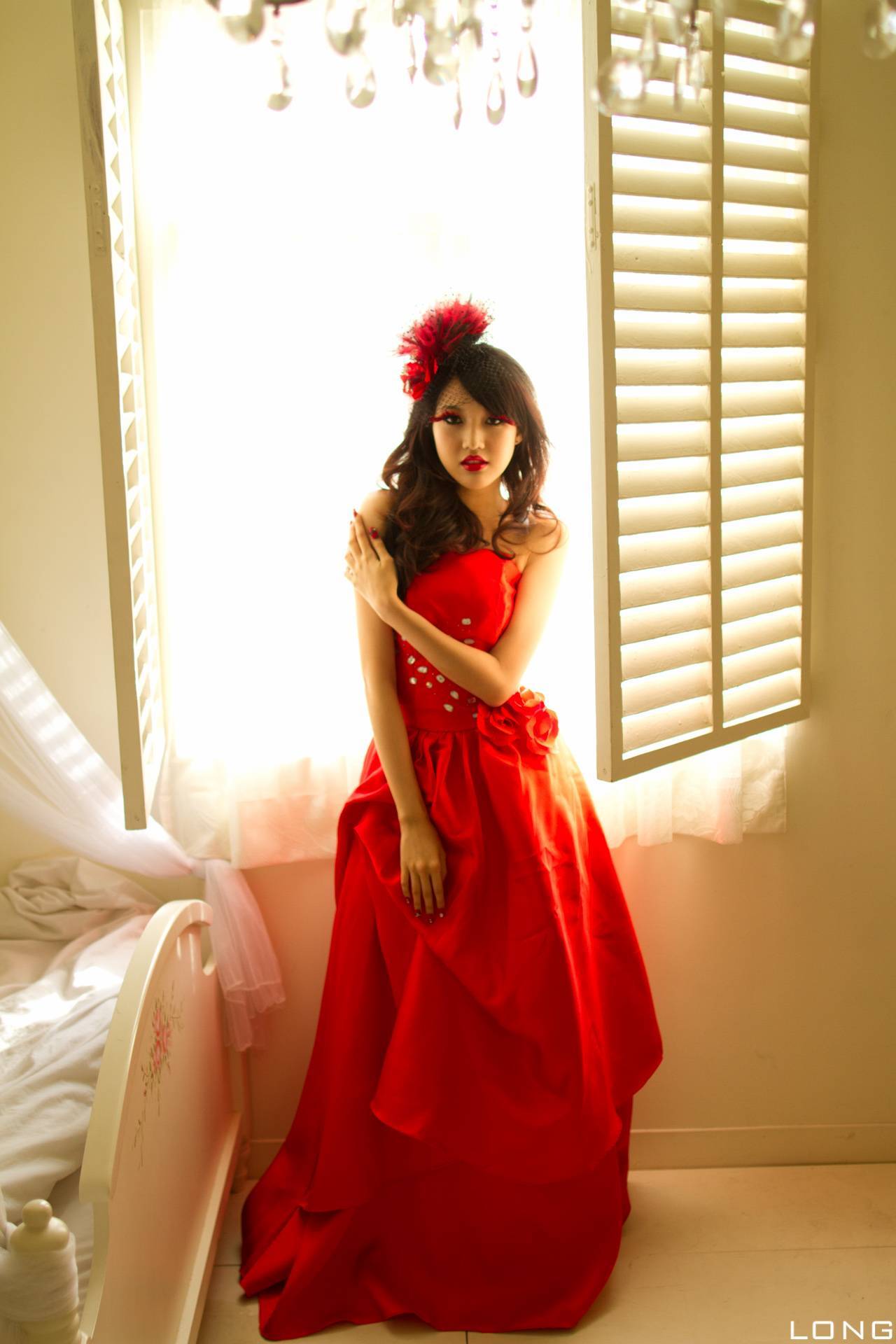 Jill weitingpeng's wedding dress red beauty photo set